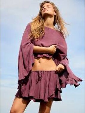 Free People Delilah Two-Piece Set chocolate